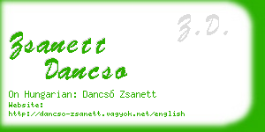 zsanett dancso business card